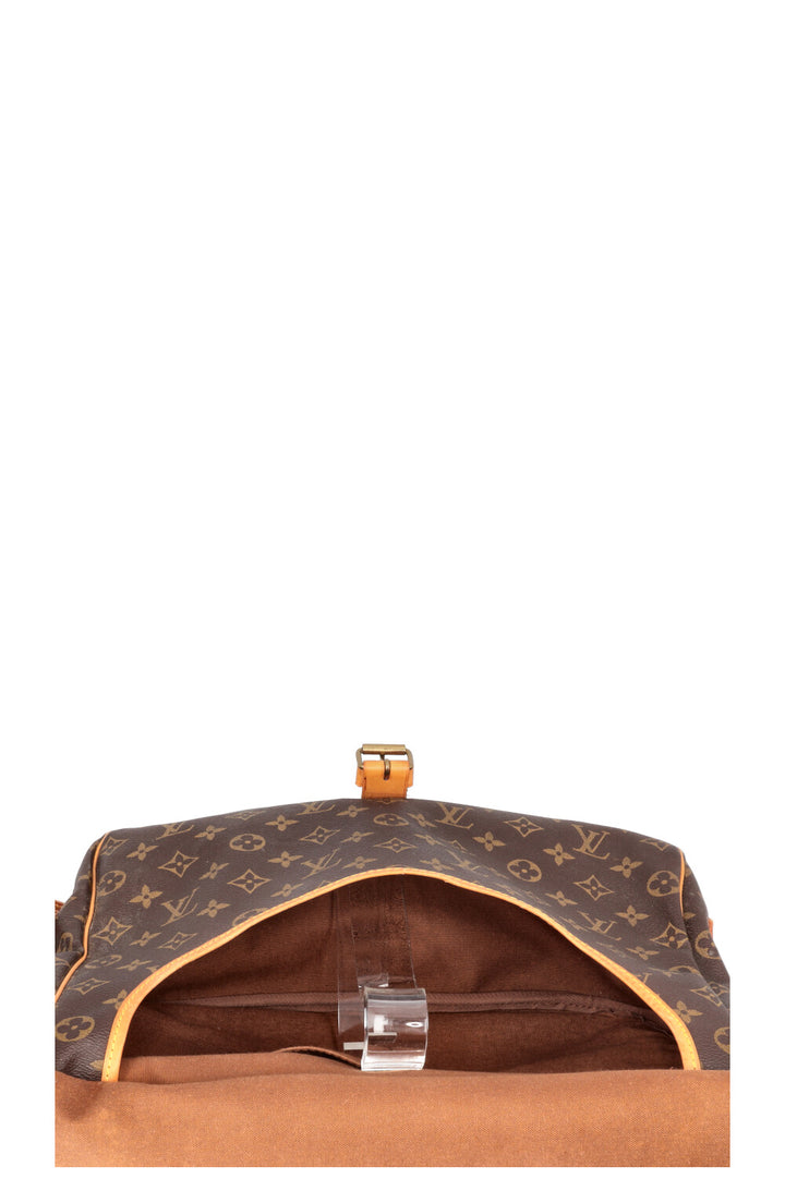 LOUIS VUITTON Saumur 35 Bag MNG Canvas