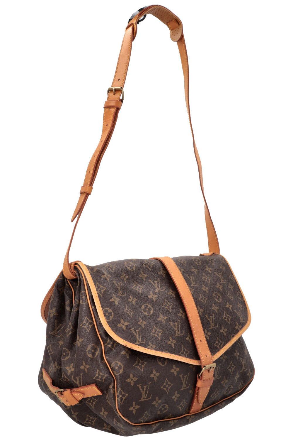 LOUIS VUITTON Saumur 35 Bag MNG Canvas