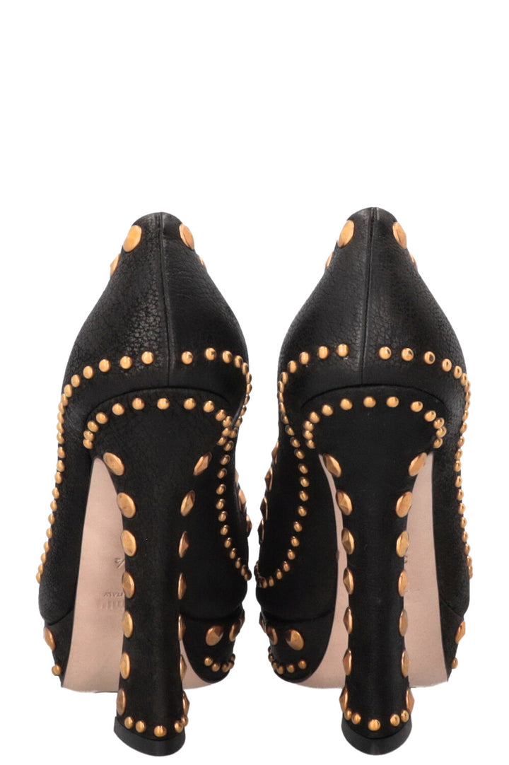 Escarpins cloutés MIUMIU noirs
