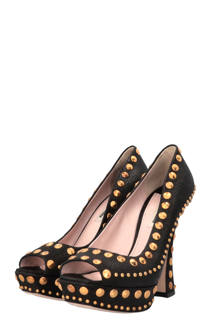 Escarpins cloutés MIUMIU noirs