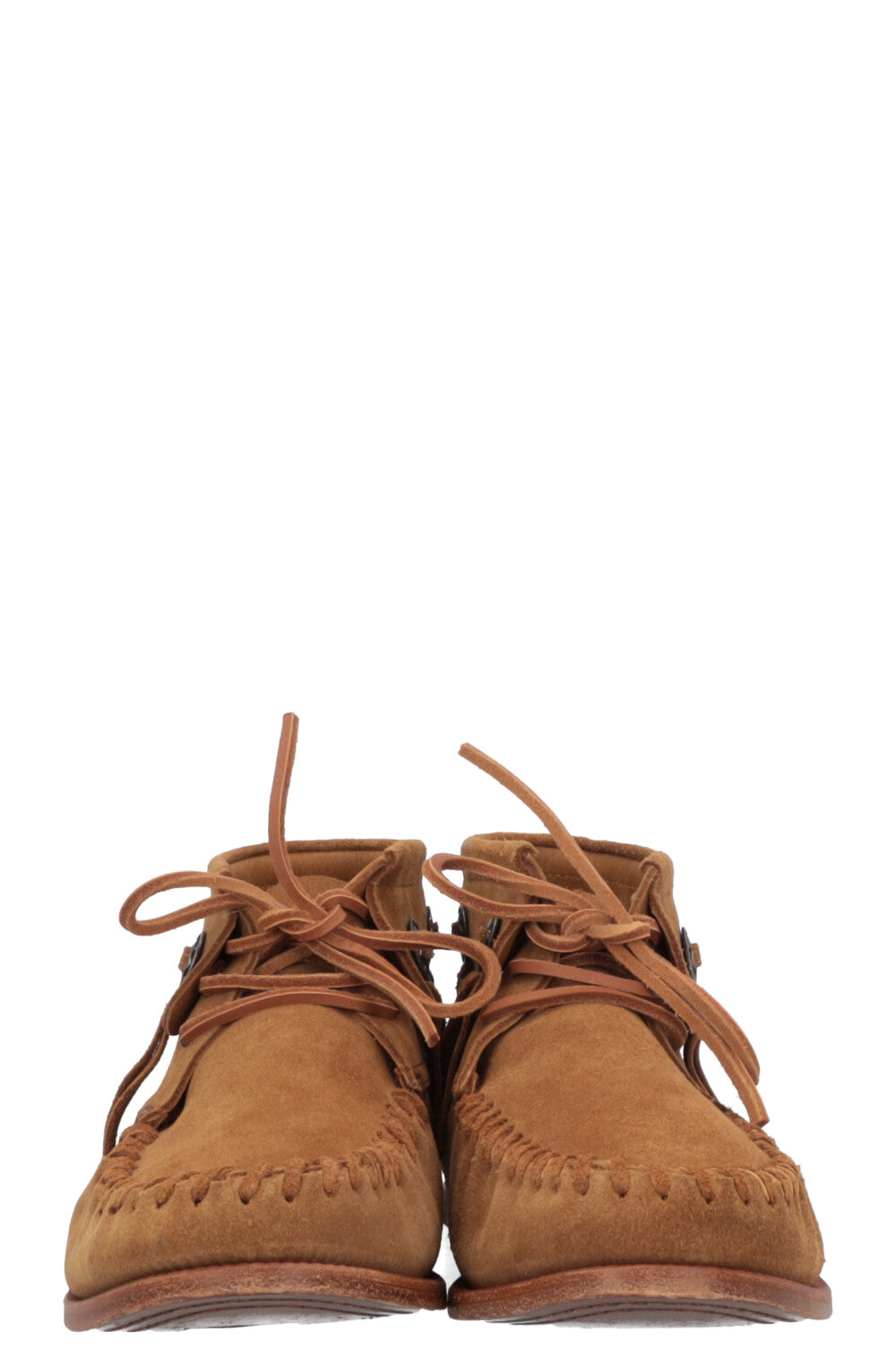 Bottines Concho SAINT LAURENT en daim marron