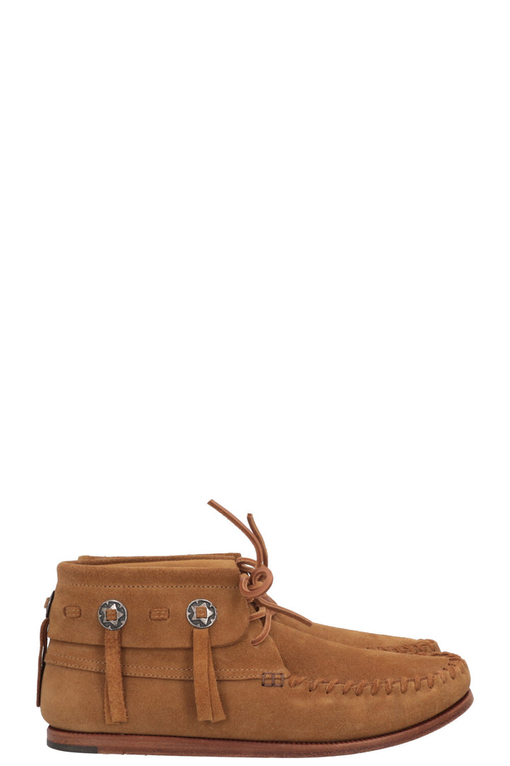 Bottines Concho SAINT LAURENT en daim marron