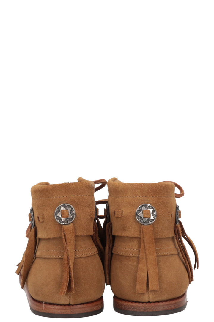 Bottines Concho SAINT LAURENT en daim marron