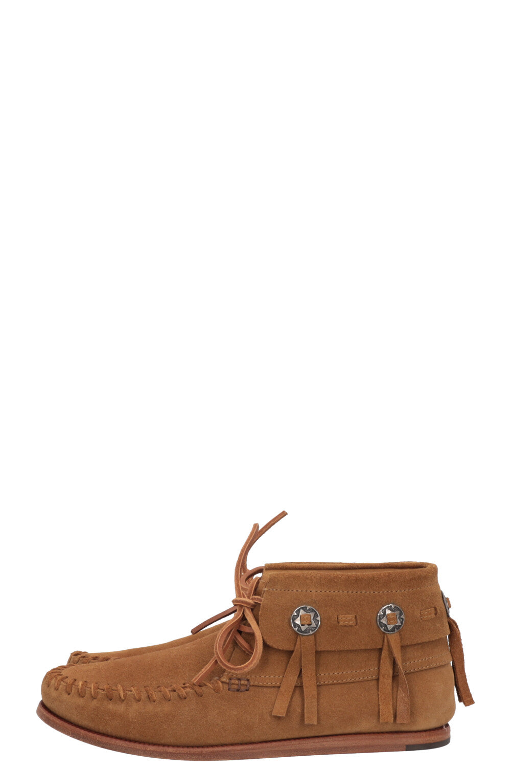 Bottines Concho SAINT LAURENT en daim marron