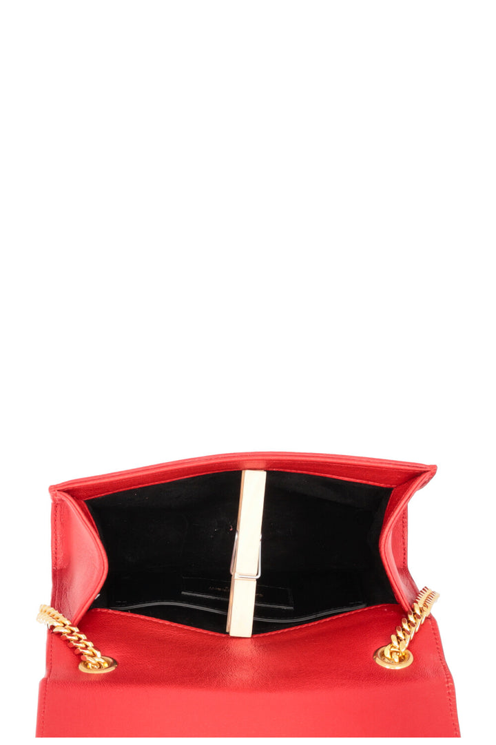 Sac bandoulière SAINT LAURENT WOC Kate à pompon étoile rouge