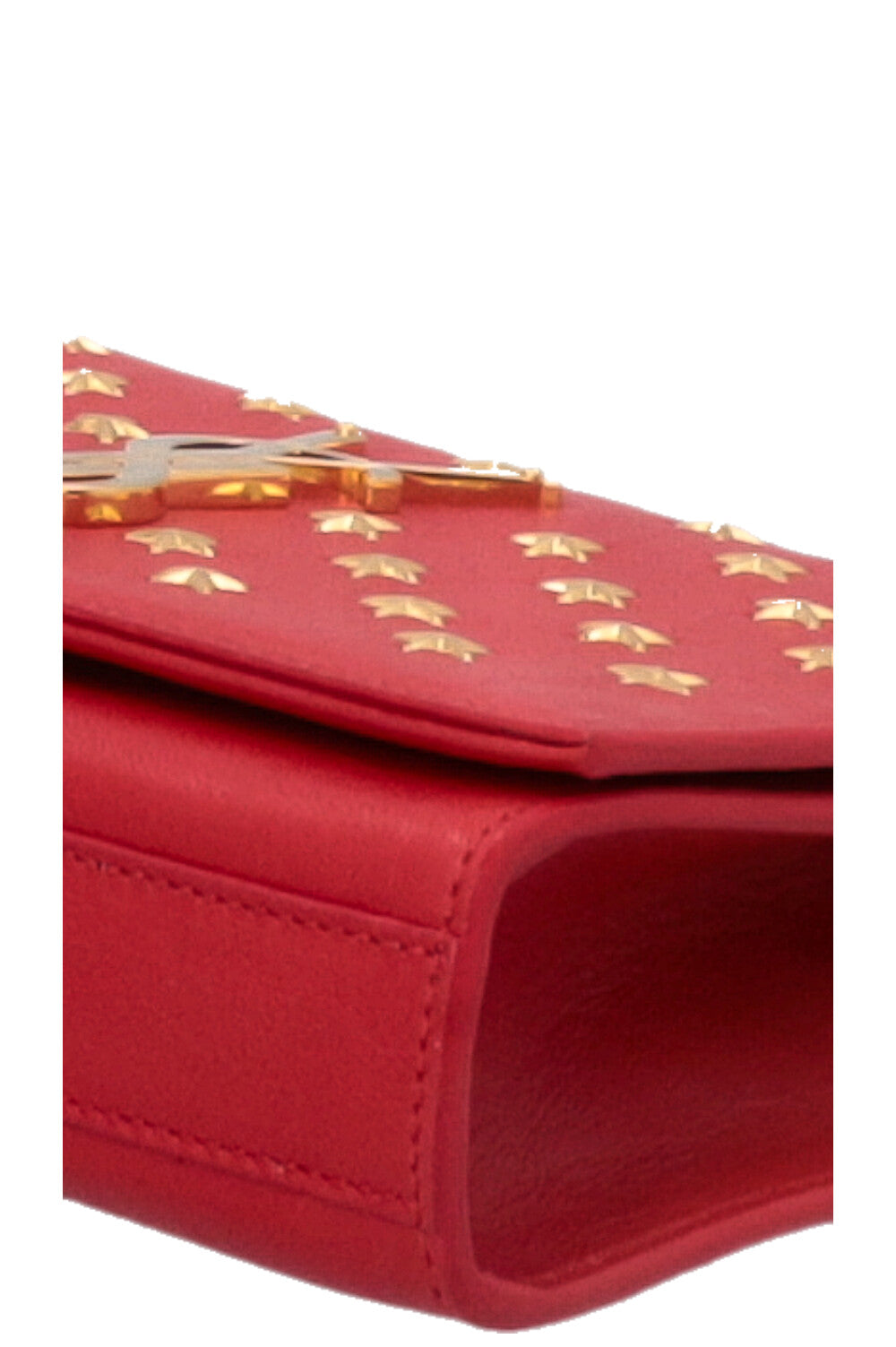 Sac bandoulière SAINT LAURENT WOC Kate à pompon étoile rouge