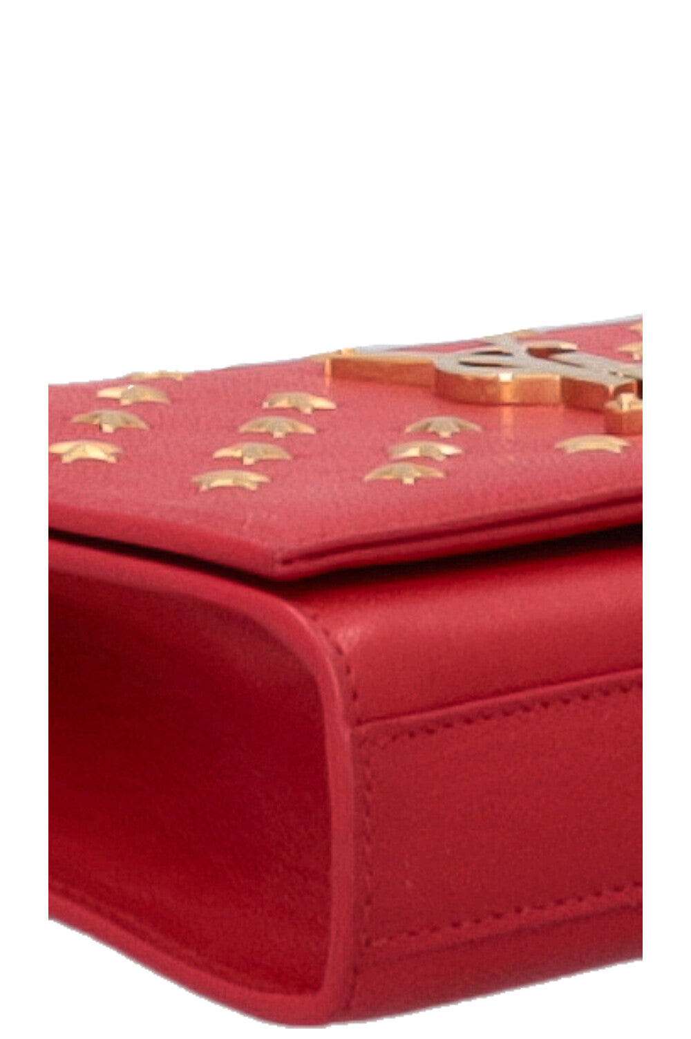 Sac bandoulière SAINT LAURENT WOC Kate à pompon étoile rouge