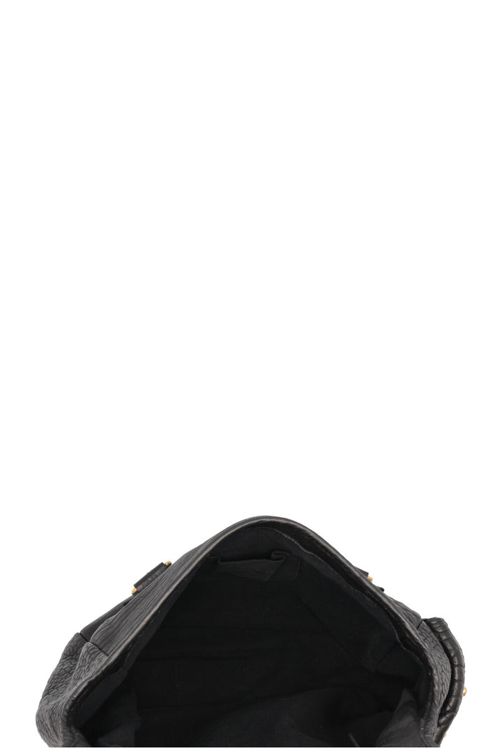 SAINT LAURENT Besace Shoulder Bag Black Leather