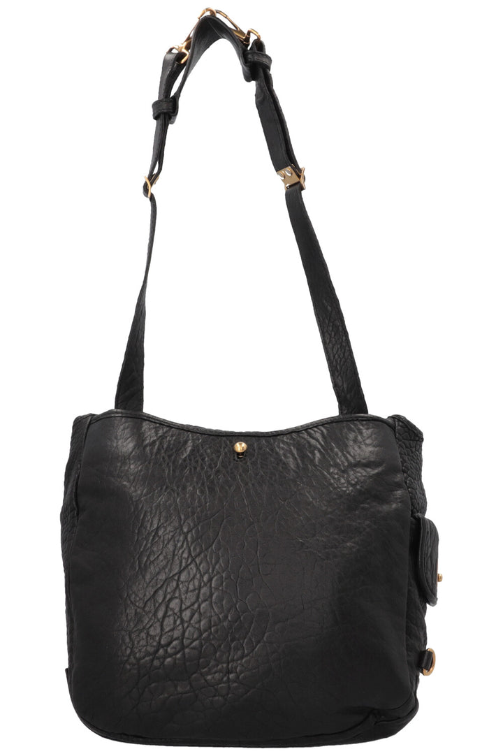 SAINT LAURENT Besace Shoulder Bag Black Leather