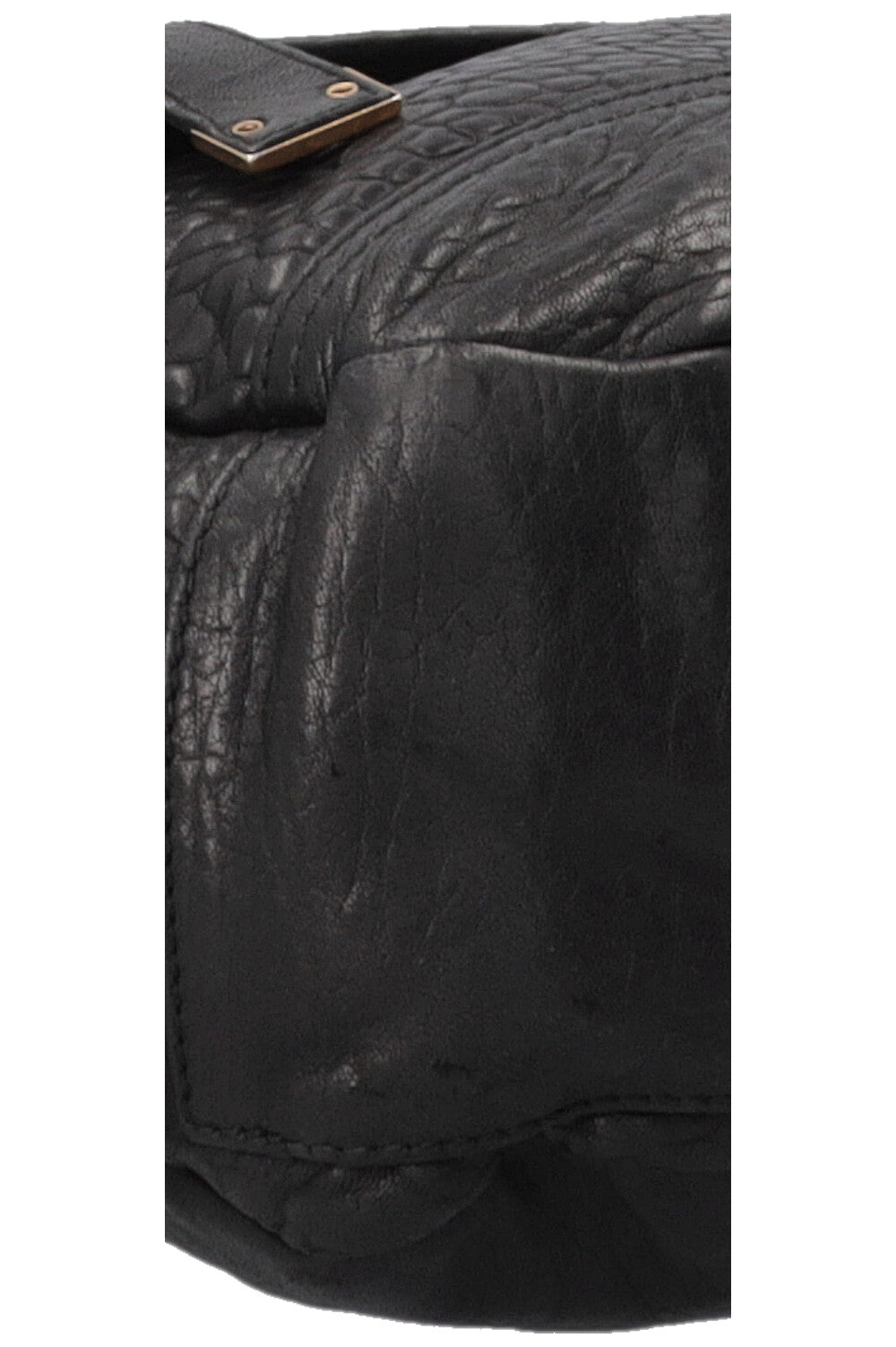 SAINT LAURENT Besace Shoulder Bag Black Leather