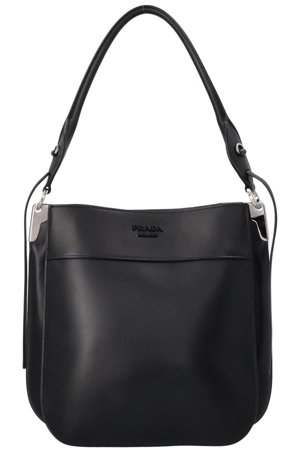 PRADA Margit Shoulder Bag Leather Black