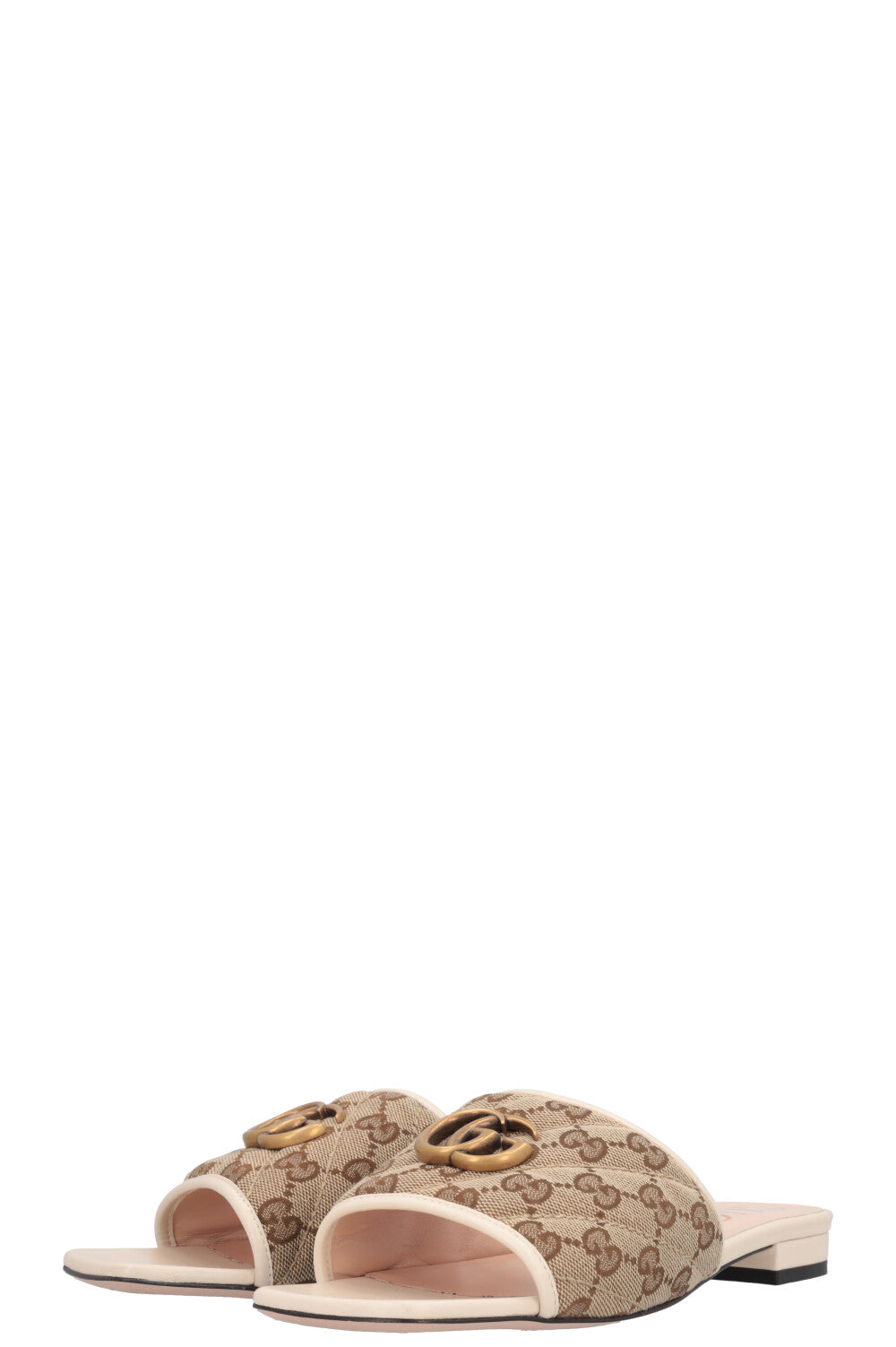 GUCCI Quilted Marmont Supreme Mules Canvas