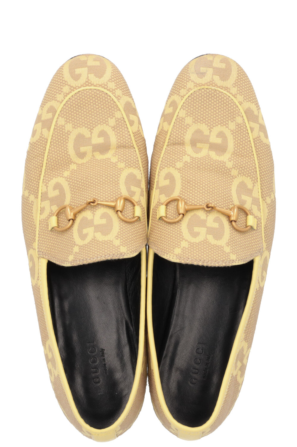 GUCCI Giant GG Jordaan Loafers Yellow