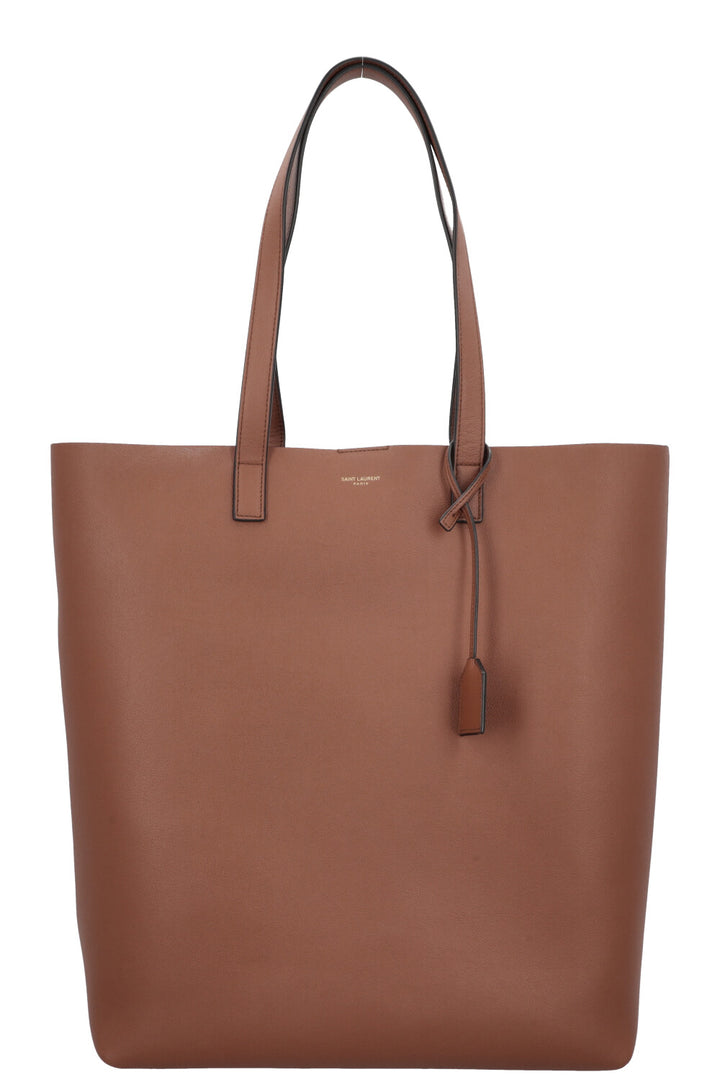 Sac shopping Bold SAINT LAURENT en cuir grainé marron