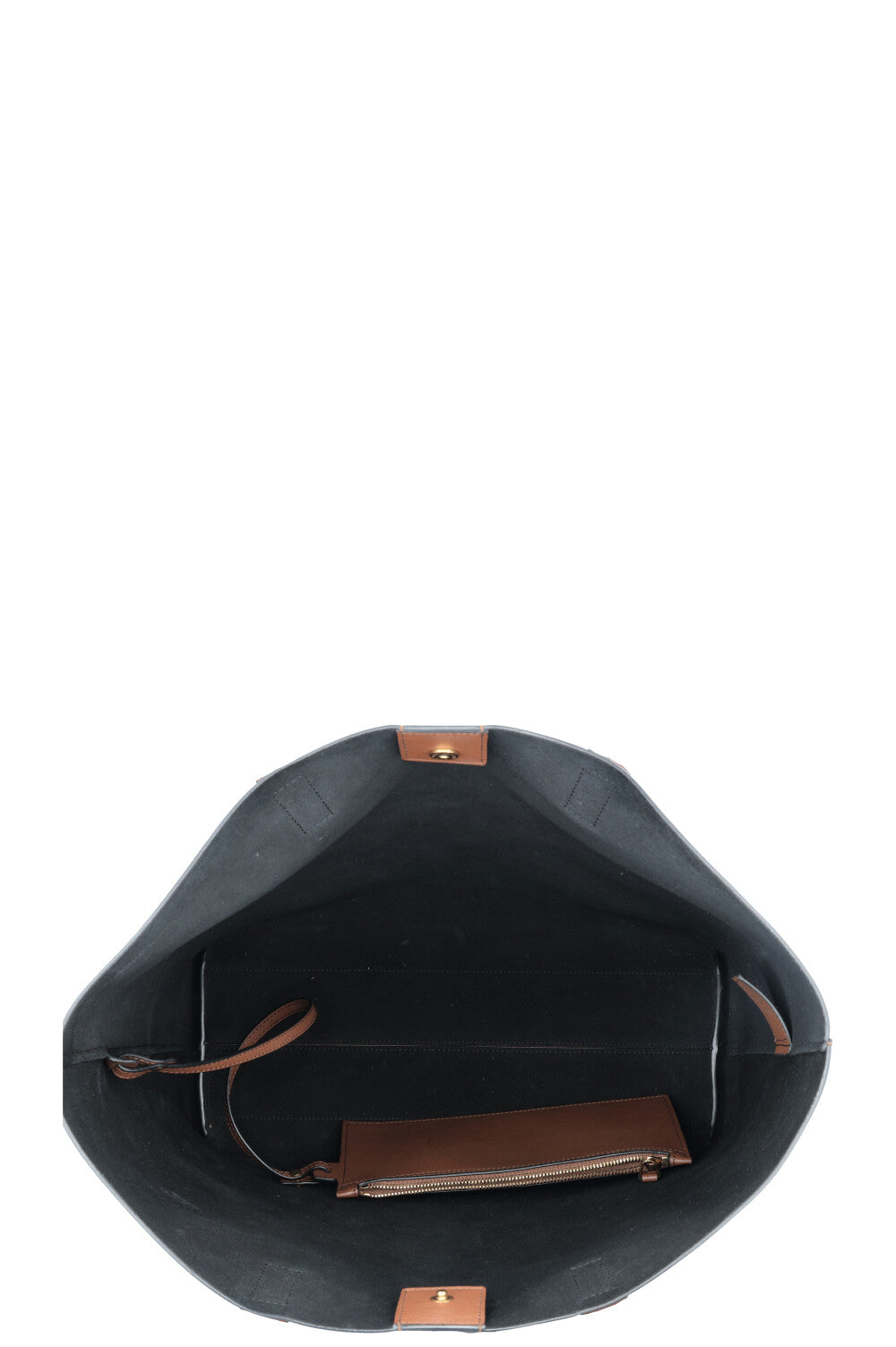 Sac shopping Bold SAINT LAURENT en cuir grainé marron