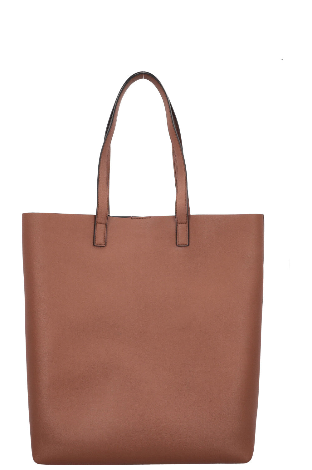 Sac shopping Bold SAINT LAURENT en cuir grainé marron