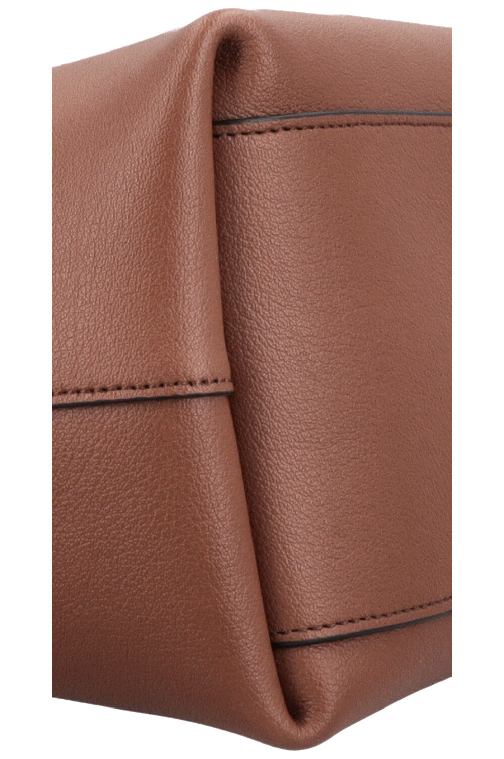 Sac shopping Bold SAINT LAURENT en cuir grainé marron