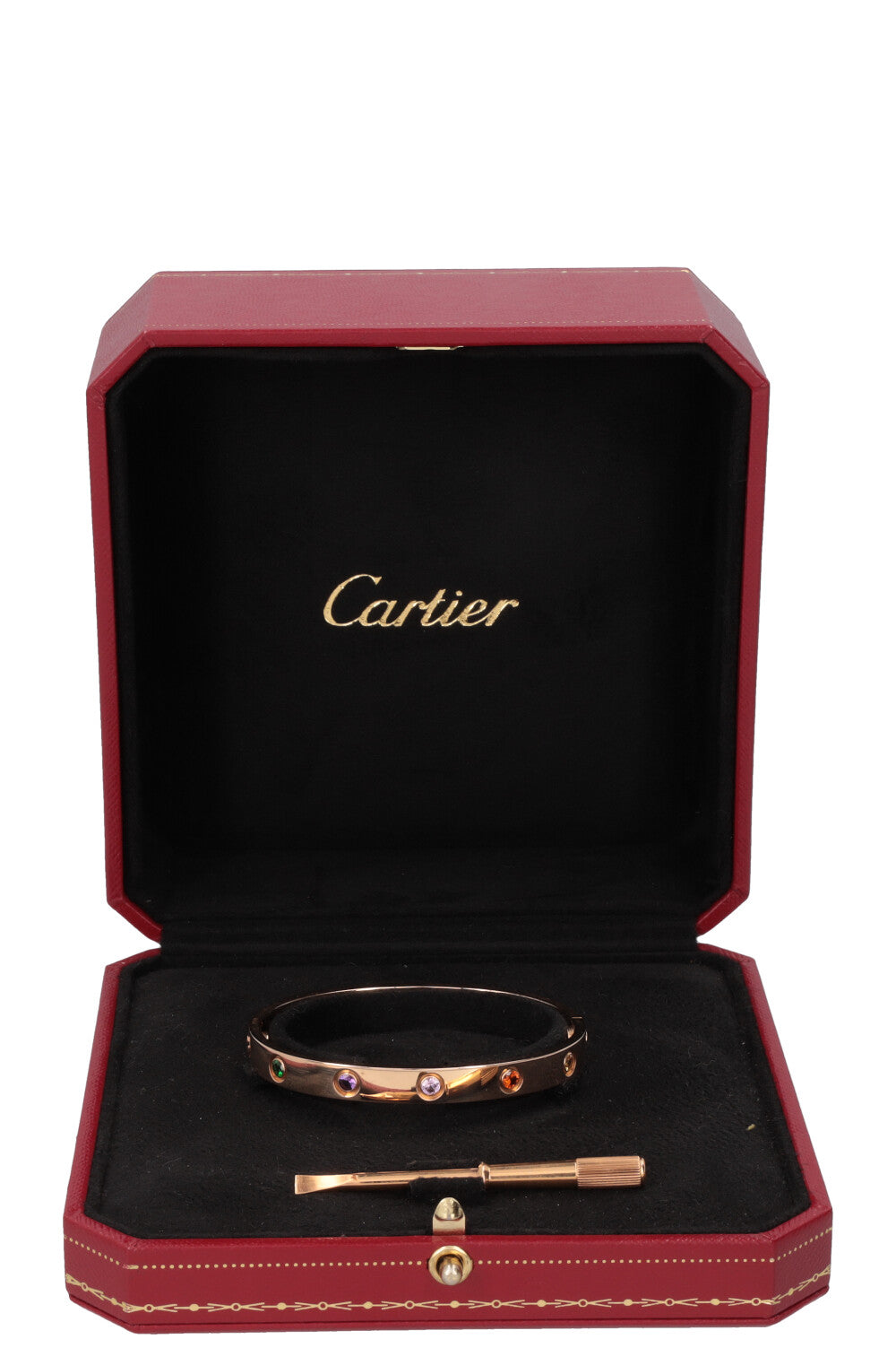 CARTIER Classic Love Bracelet Rainbow Edition 18k Rose Gold