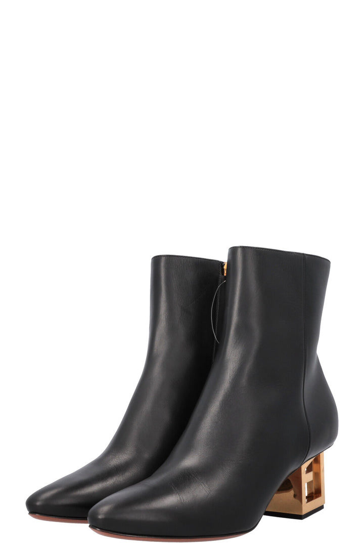 GIVENCHY Triangle Boots Black Leather