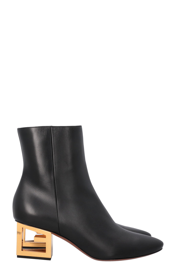 GIVENCHY Triangle Boots Black Leather
