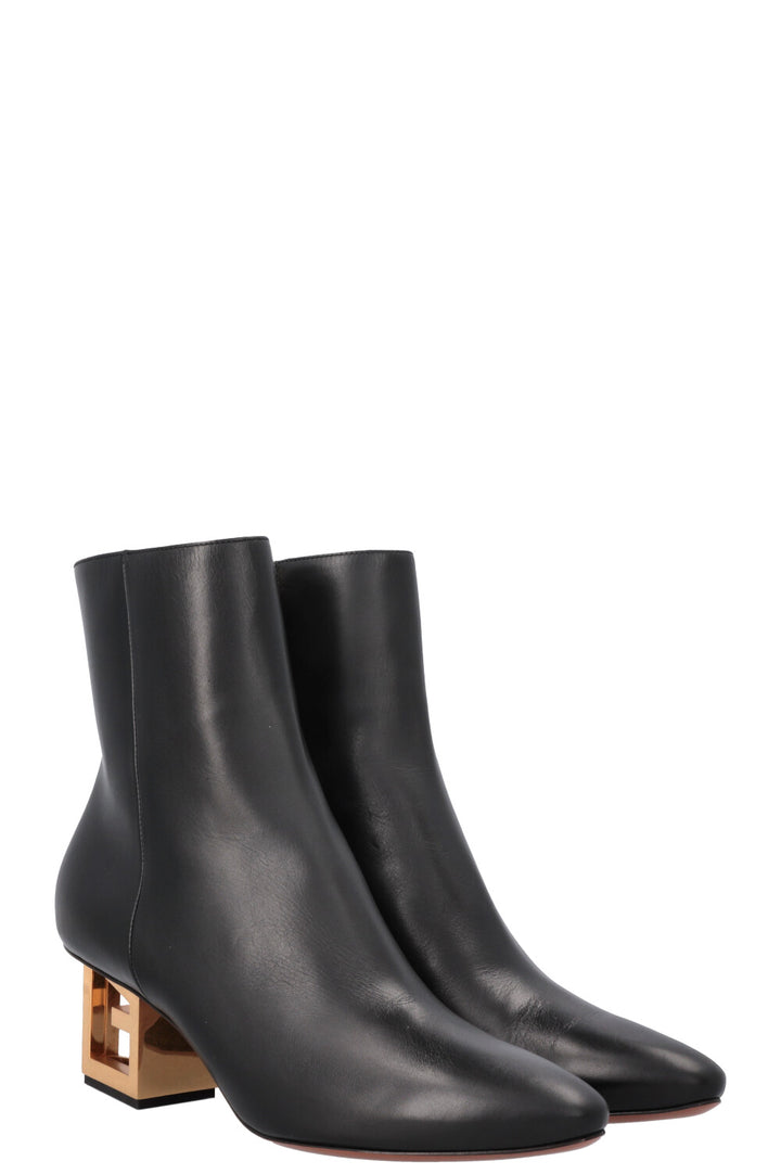 GIVENCHY Triangle Boots Black Leather