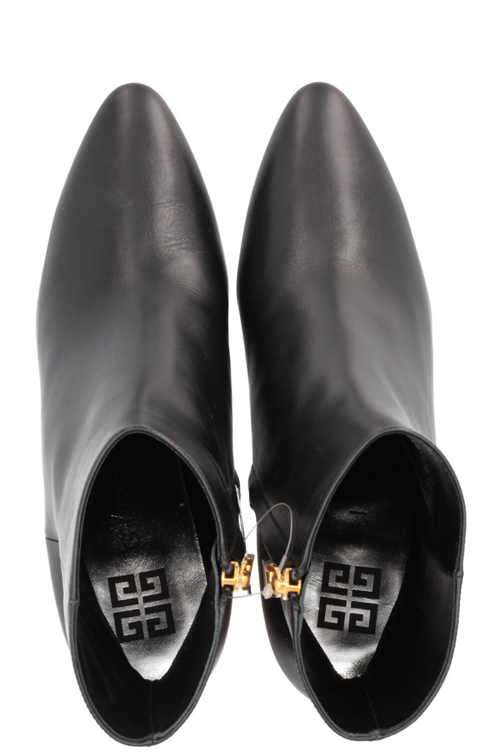 GIVENCHY Triangle Boots Black Leather