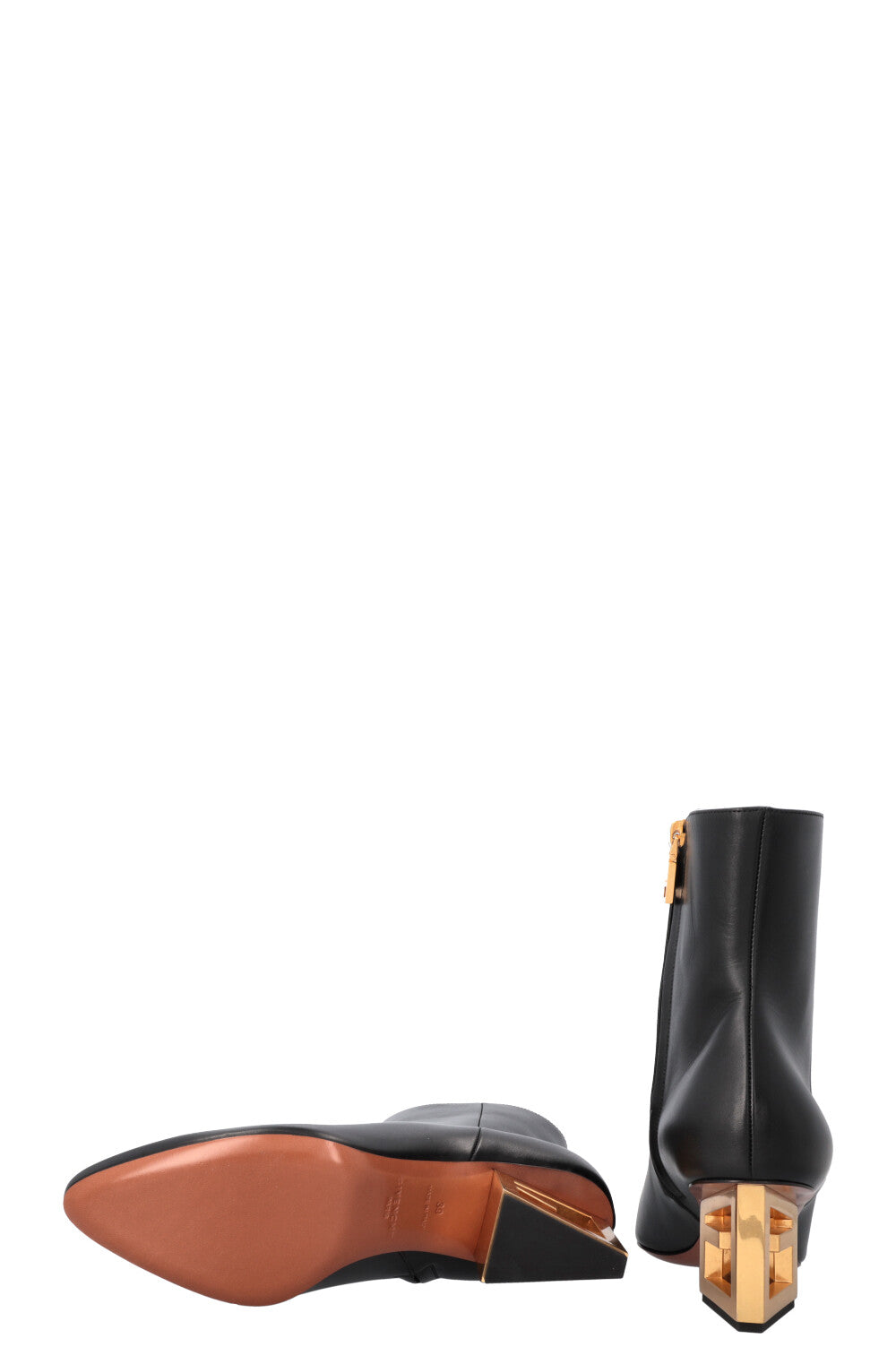 GIVENCHY Triangle Boots Black Leather