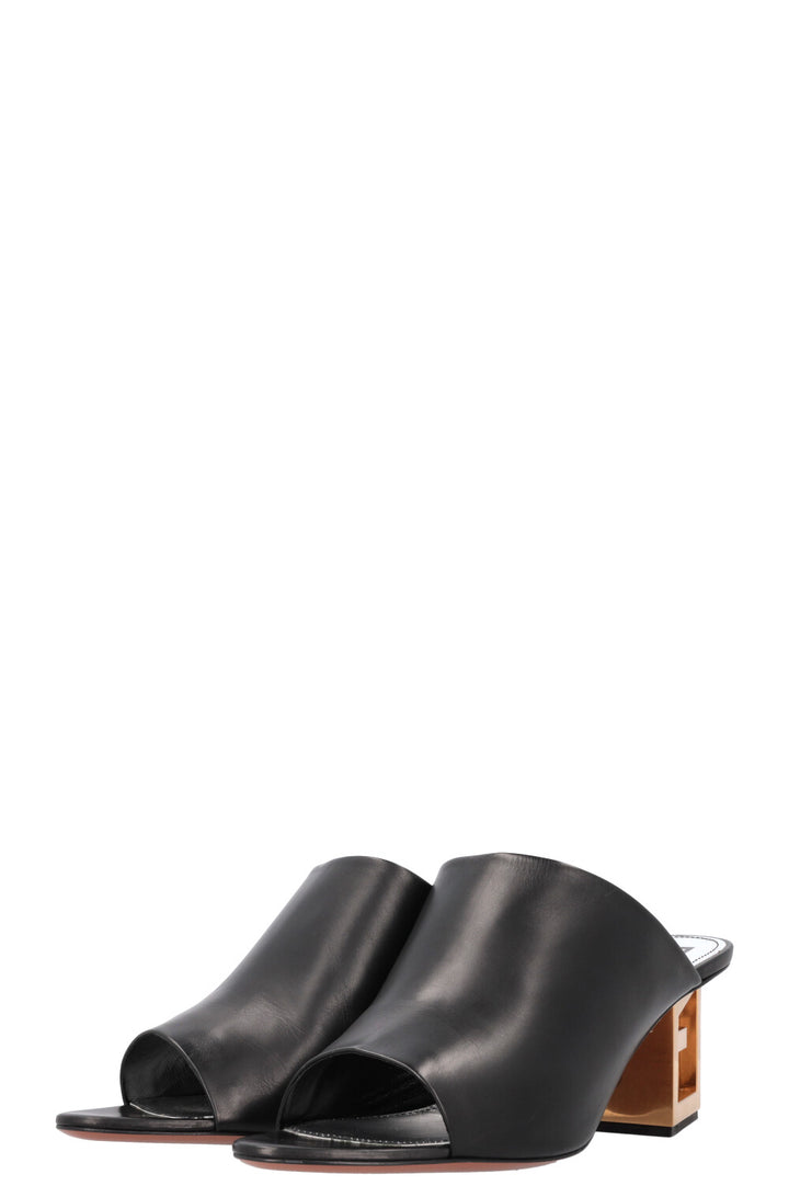 GIVENCHY Triangle Mule Black Gold