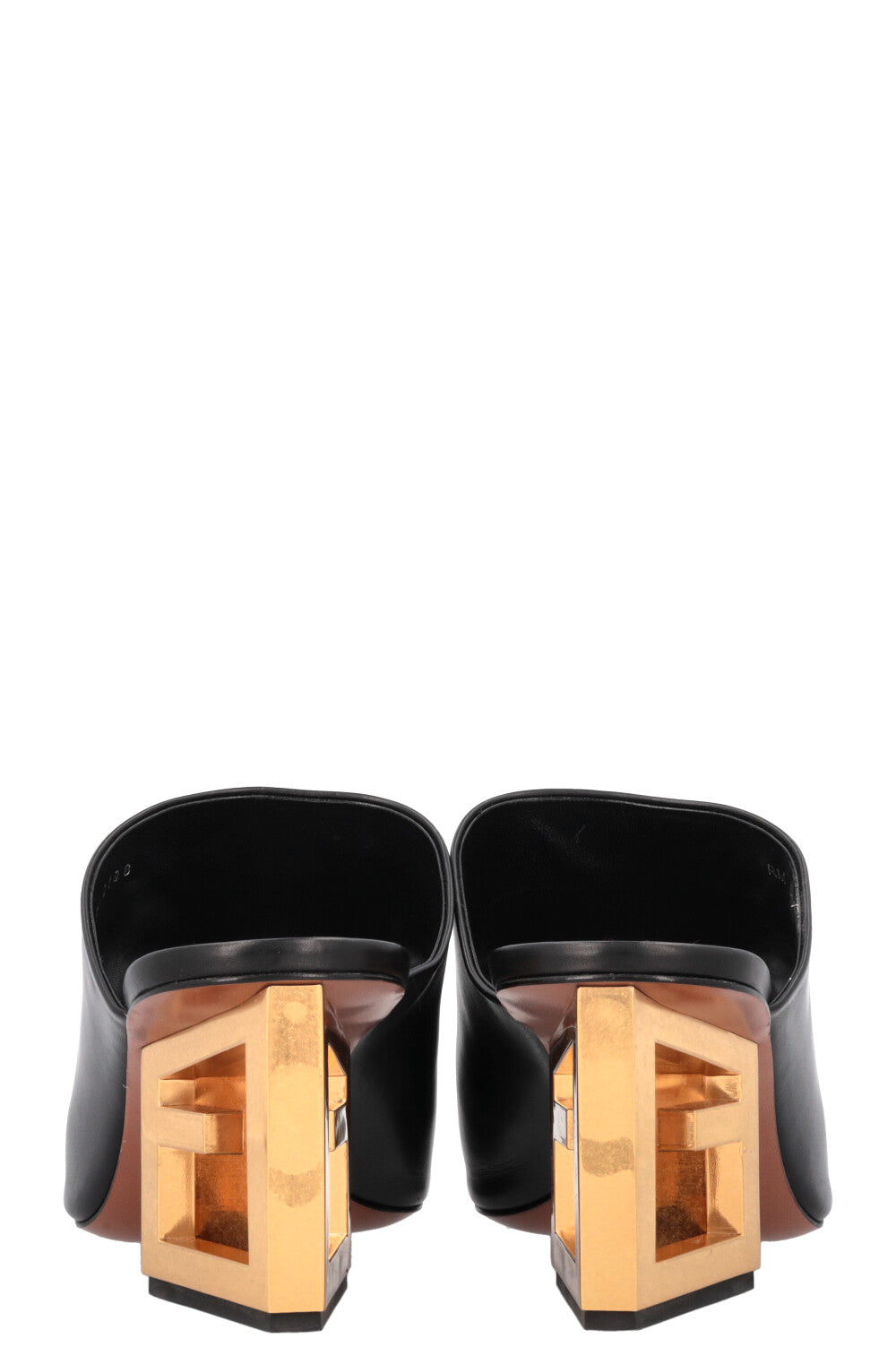 GIVENCHY Triangle Mule Black Gold