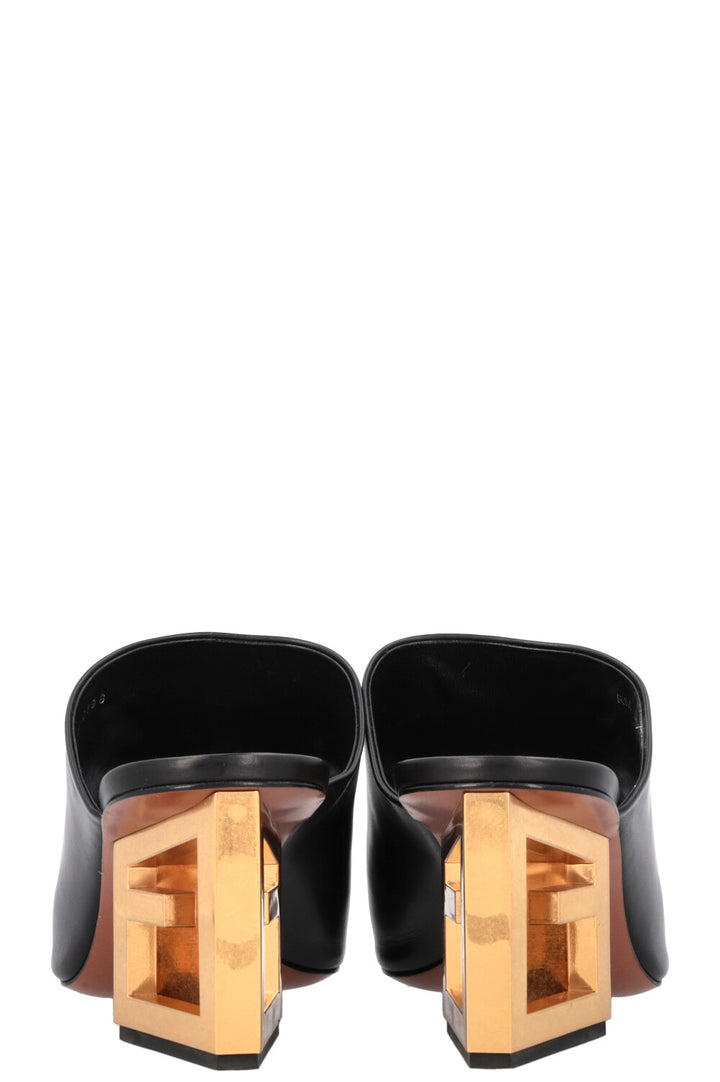 GIVENCHY Triangle Mule Black Gold