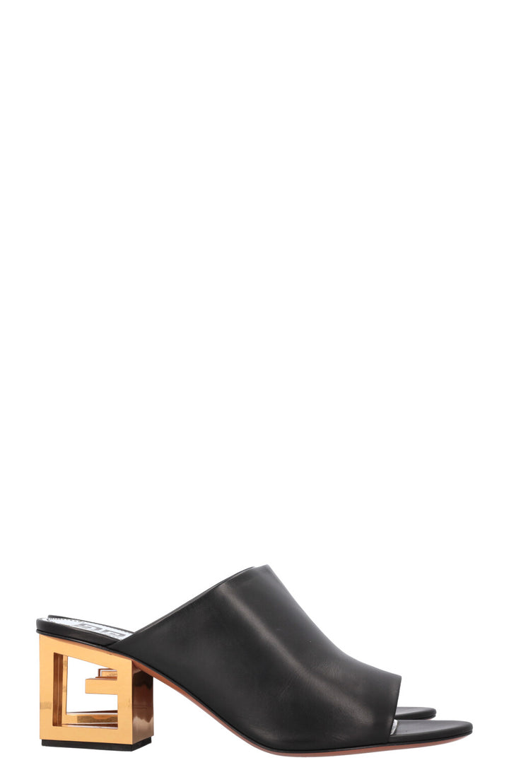 GIVENCHY Triangle Mule Black Gold