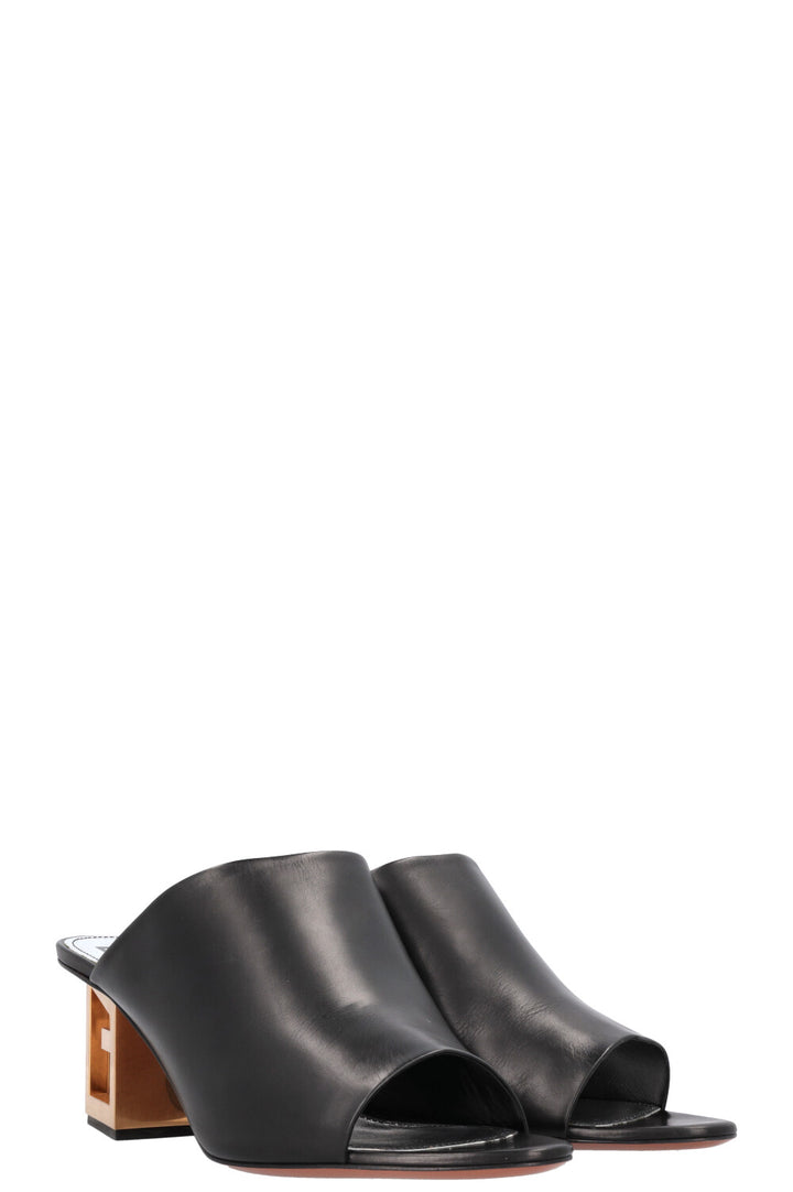 GIVENCHY Triangle Mule Black Gold