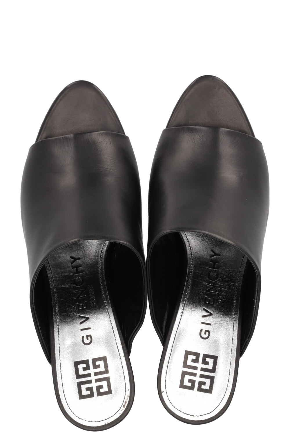 GIVENCHY Triangle Mule Black Gold