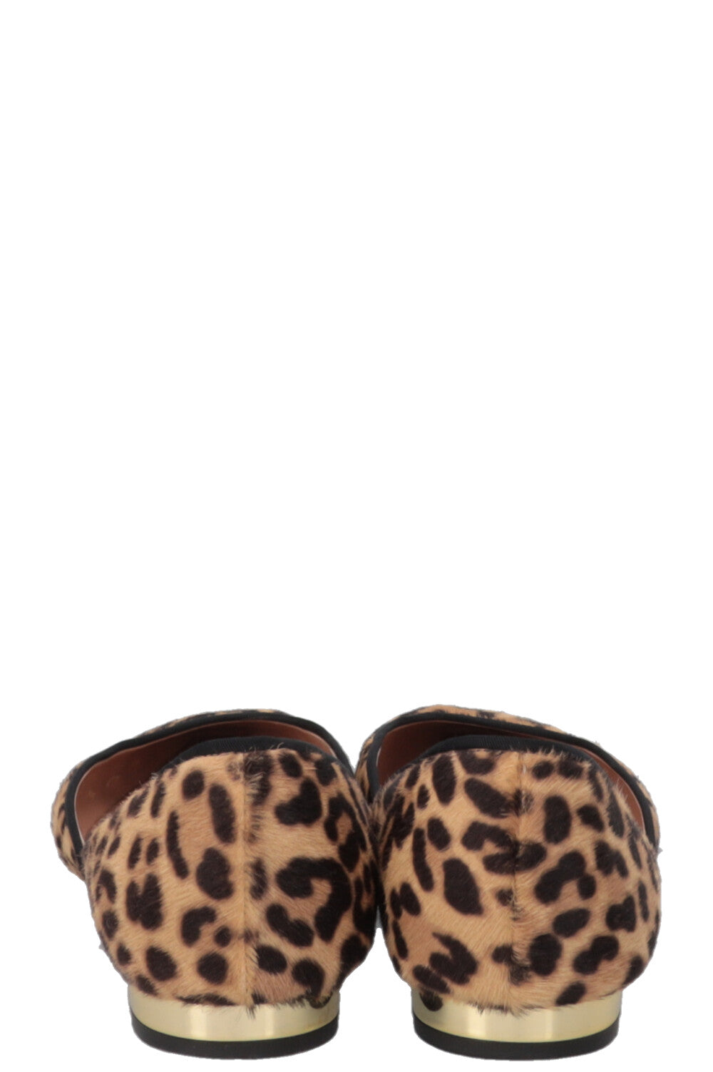 AQUAZZURA Ballerines plates Maia motif léopard marron