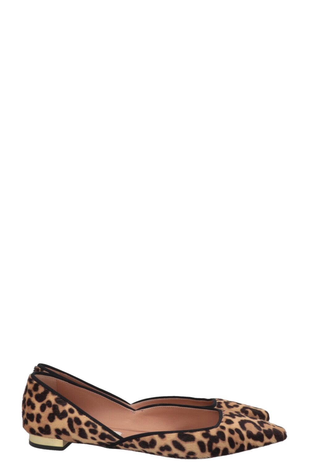 AQUAZZURA Ballerines plates Maia motif léopard marron