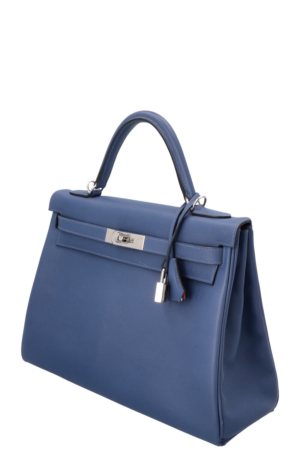 HERMÈS Kelly 32 Retourne Verso Evercolor Bleu Brighton Capucine