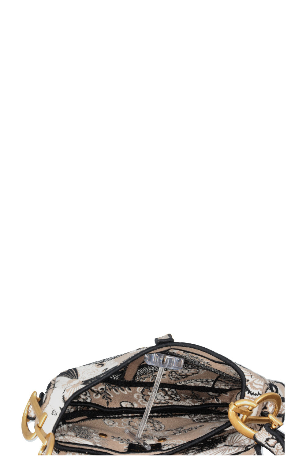 CHRISTIAN DIOR Saddle Bag Canvas Brown