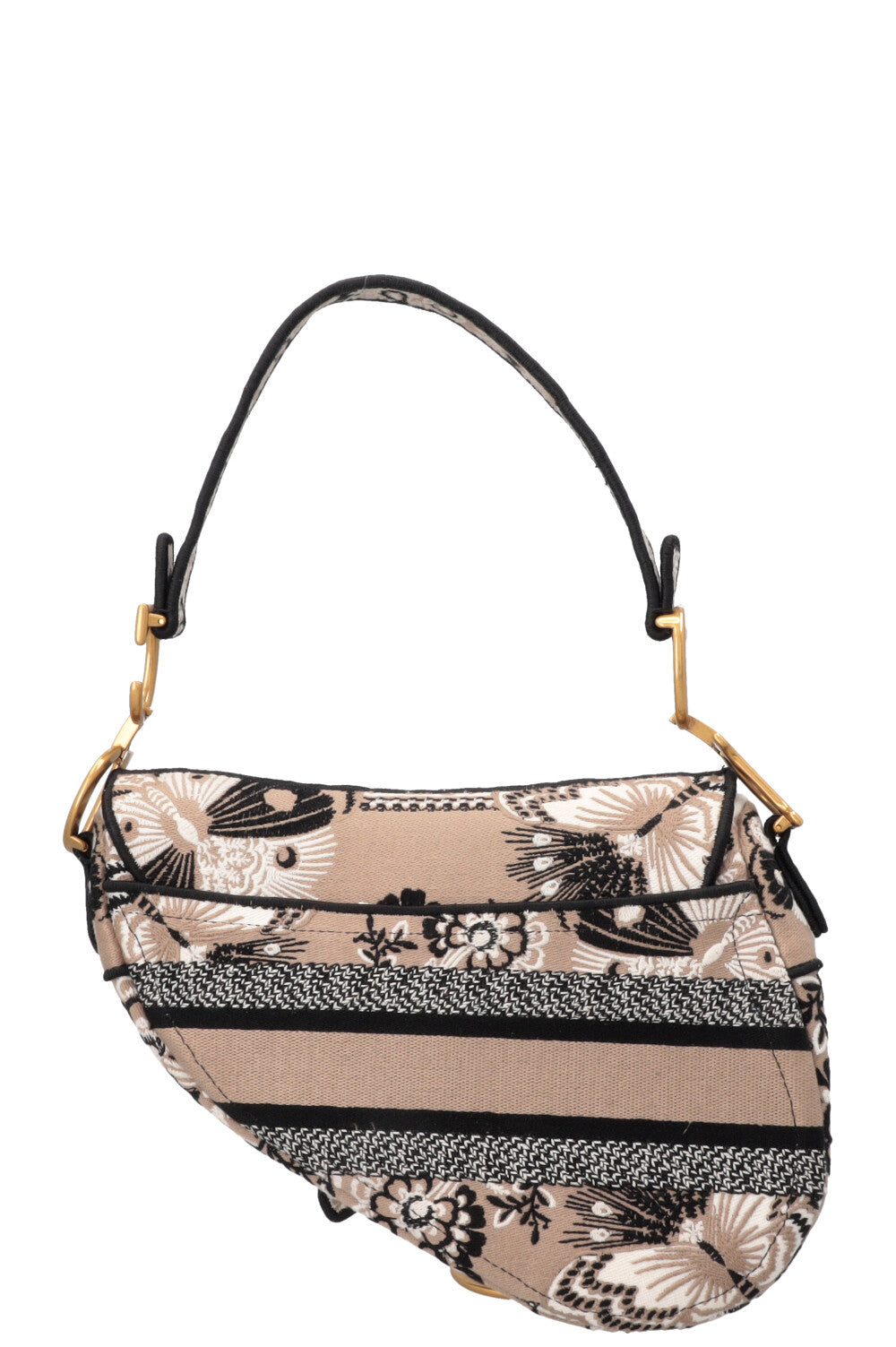 CHRISTIAN DIOR Saddle Bag Canvas Brown
