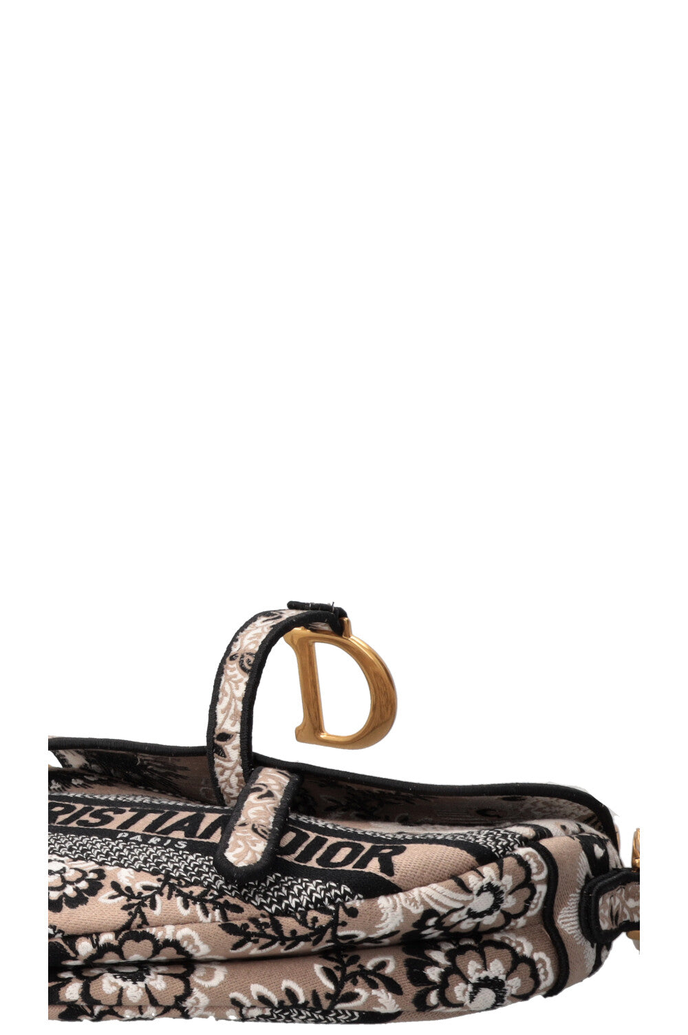 CHRISTIAN DIOR Saddle Bag Canvas Brown