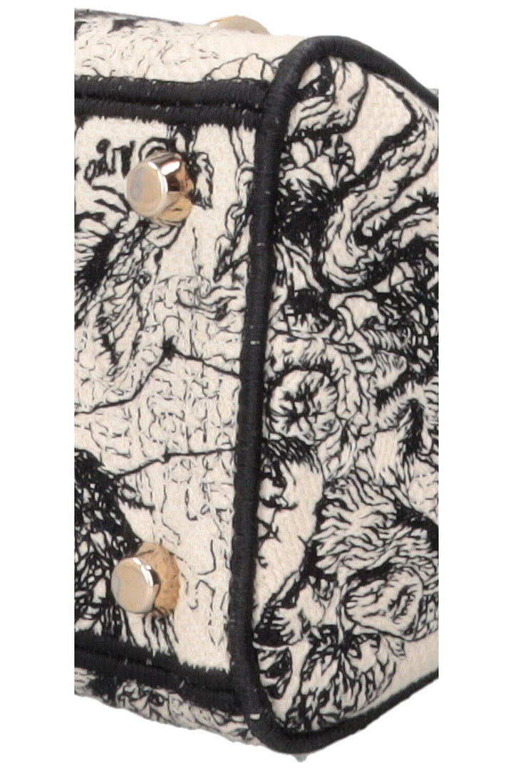 CHRISTIAN DIOR Lady Dior D-Lite Hercules Medium Canvas Black Ivory