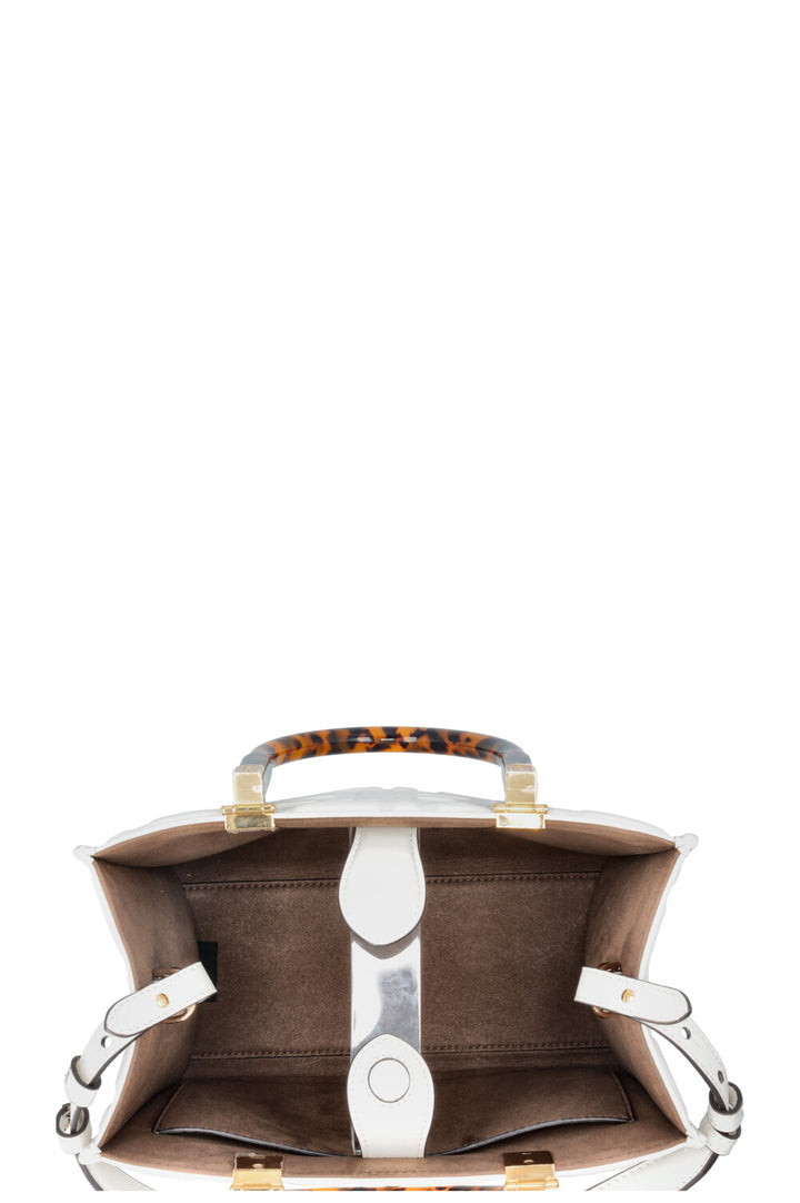 FENDI Sunshine Bag Zucca Leather White