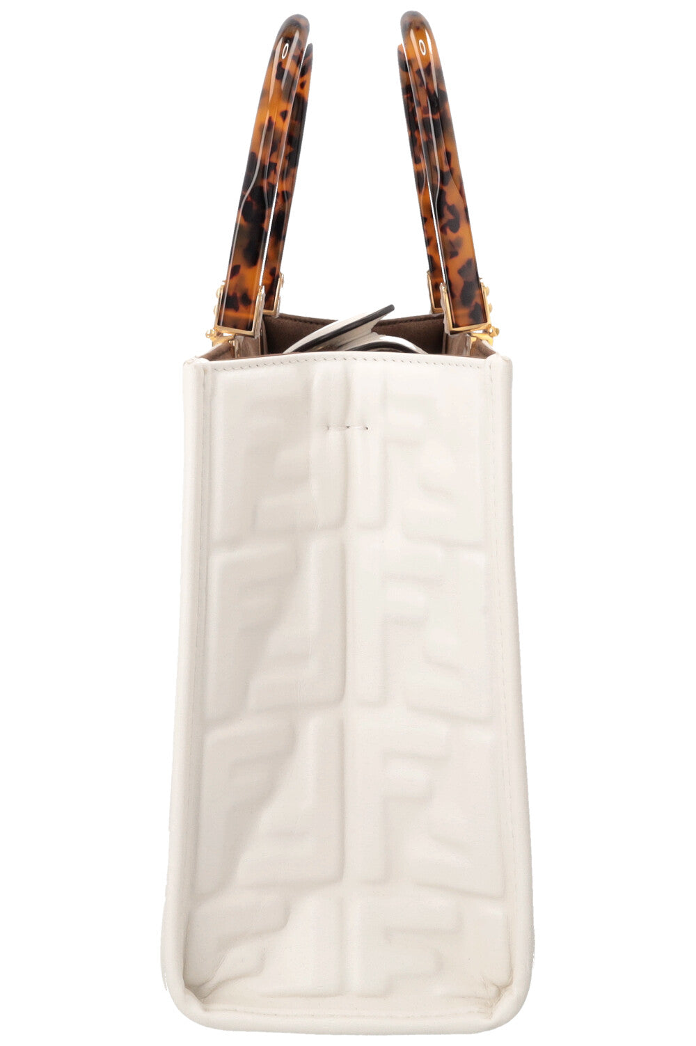 FENDI Sunshine Bag Zucca Leather White