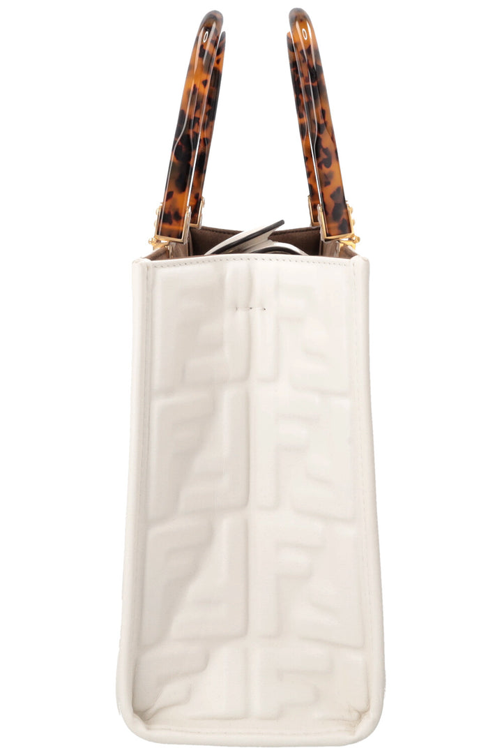 FENDI Sunshine Bag Zucca Leather White