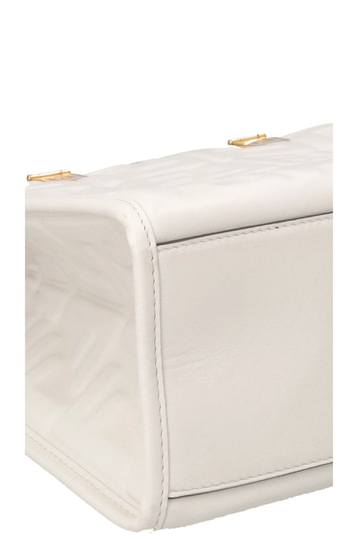 FENDI Sunshine Bag Zucca Leather White