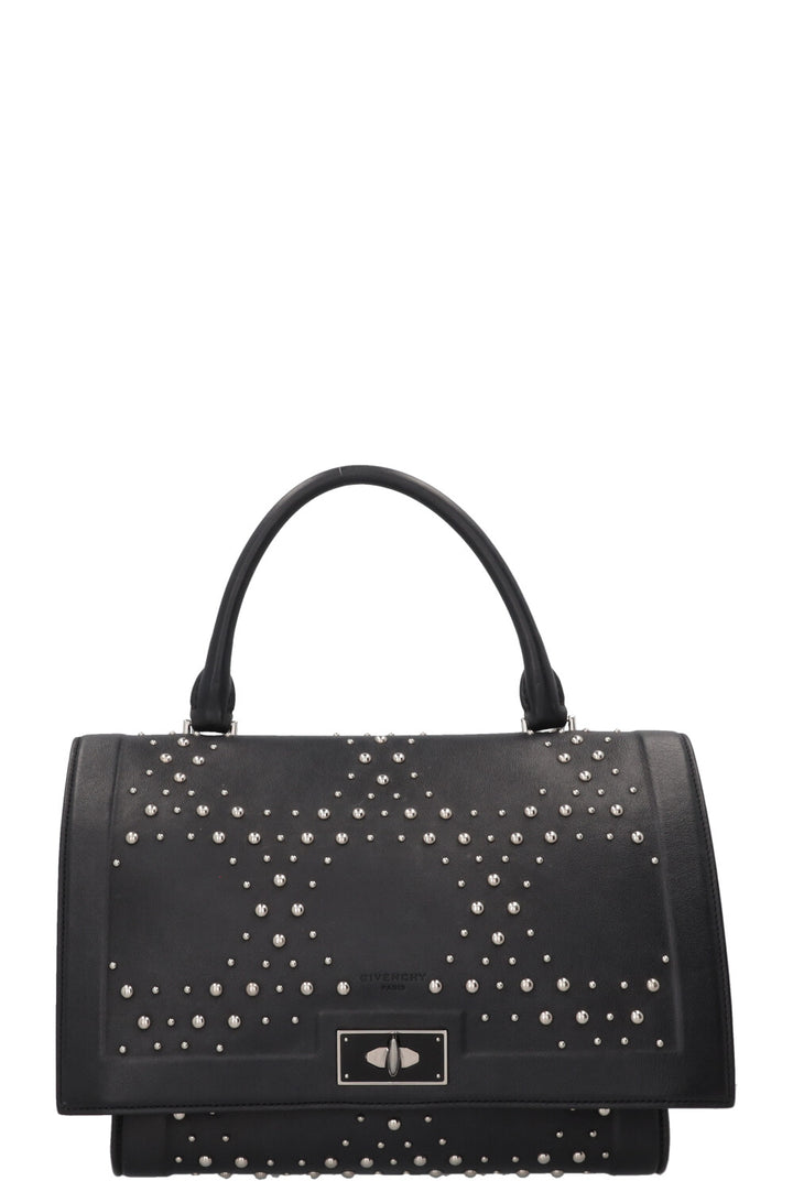 GIVENCHY Studded Shark Bag Leather Black