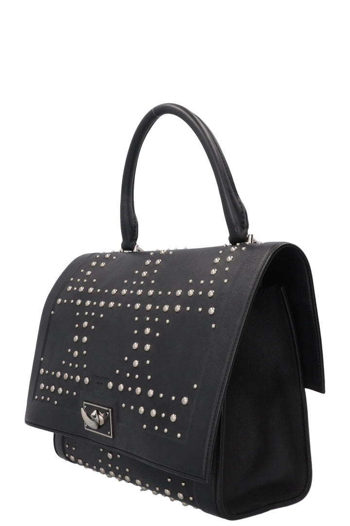 GIVENCHY Studded Shark Bag Leather Black