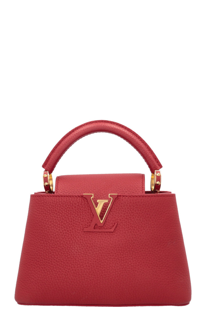 LOUIS VUITTON Mini Capucine Taurillon Scarlet Red