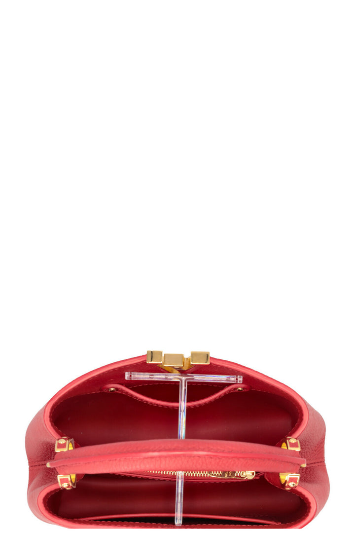 LOUIS VUITTON Mini Capucine Taurillon Scarlet Red