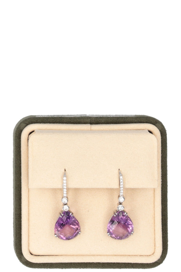 ZSOLT VARGA Boucles d'oreilles Améthyste Diamants Or blanc