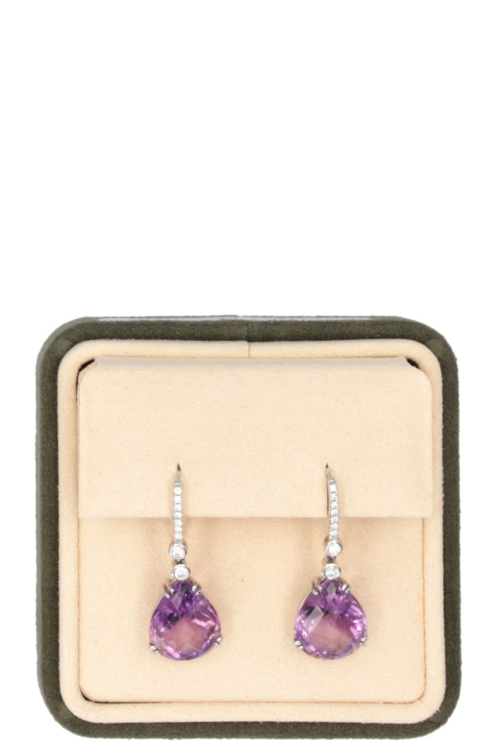 ZSOLT VARGA Amethyst Earrings Diamonds Whitegold